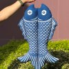 Indigo Double Fish Hanging on SmartShanghai