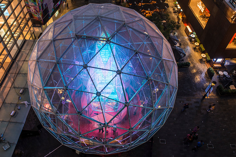 Check Out Xintiandi’s Massive Snow Globe Rolling X