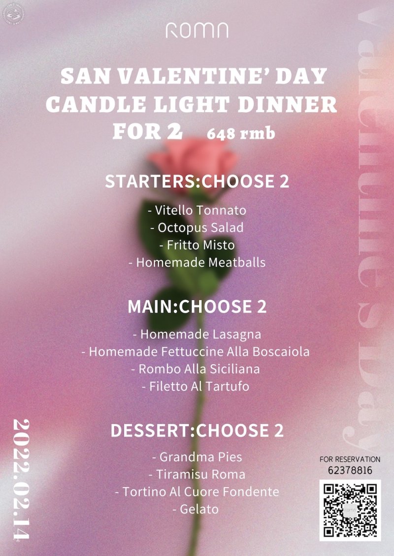 Valentine's Candlelight Dinner