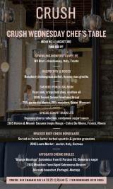 Crush Wednesday Chef's Table