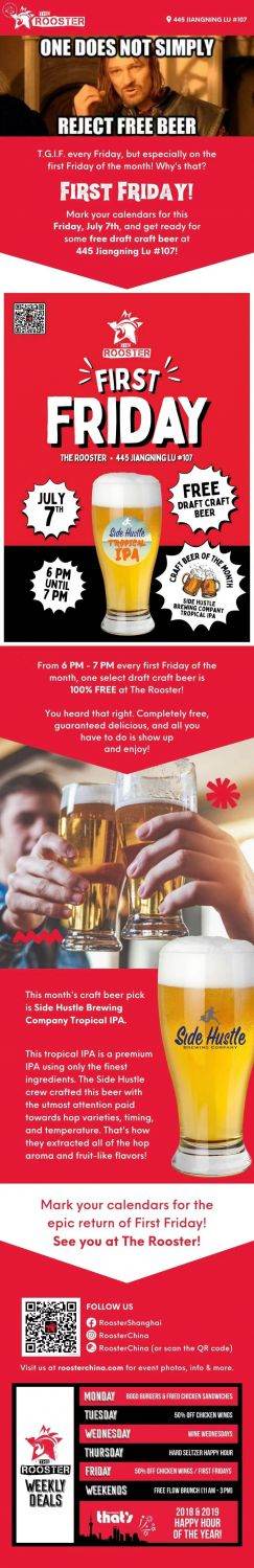 First Friday: Free Beer 