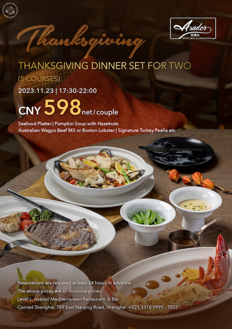 Asador Thanksgiving Dinner Set for Two
