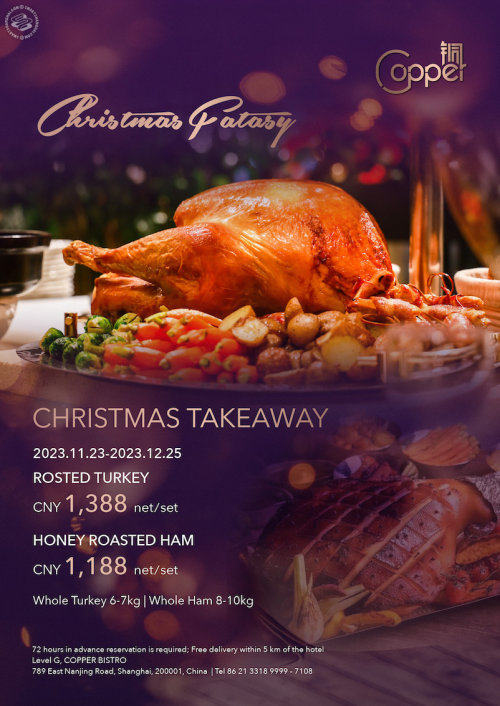 Christmas Roasted Turkey & Bone Ham Takeaway by Conrad 