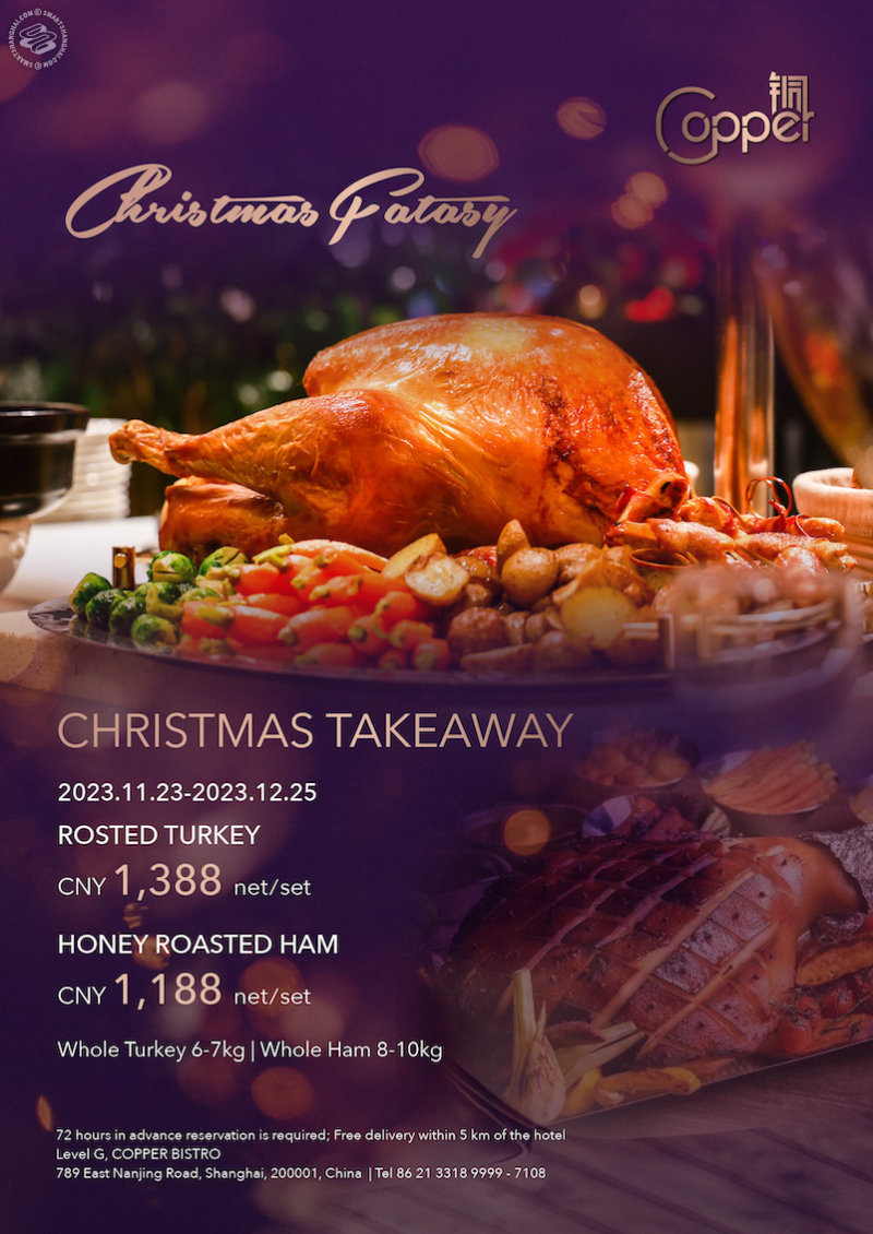 Christmas Roasted Turkey & Bone Ham Takeaway by Conrad 