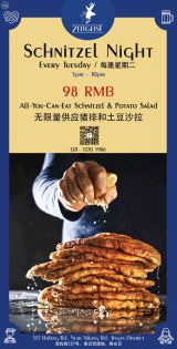 Schnitzel Tuesday - 98rmb All You Can Eat