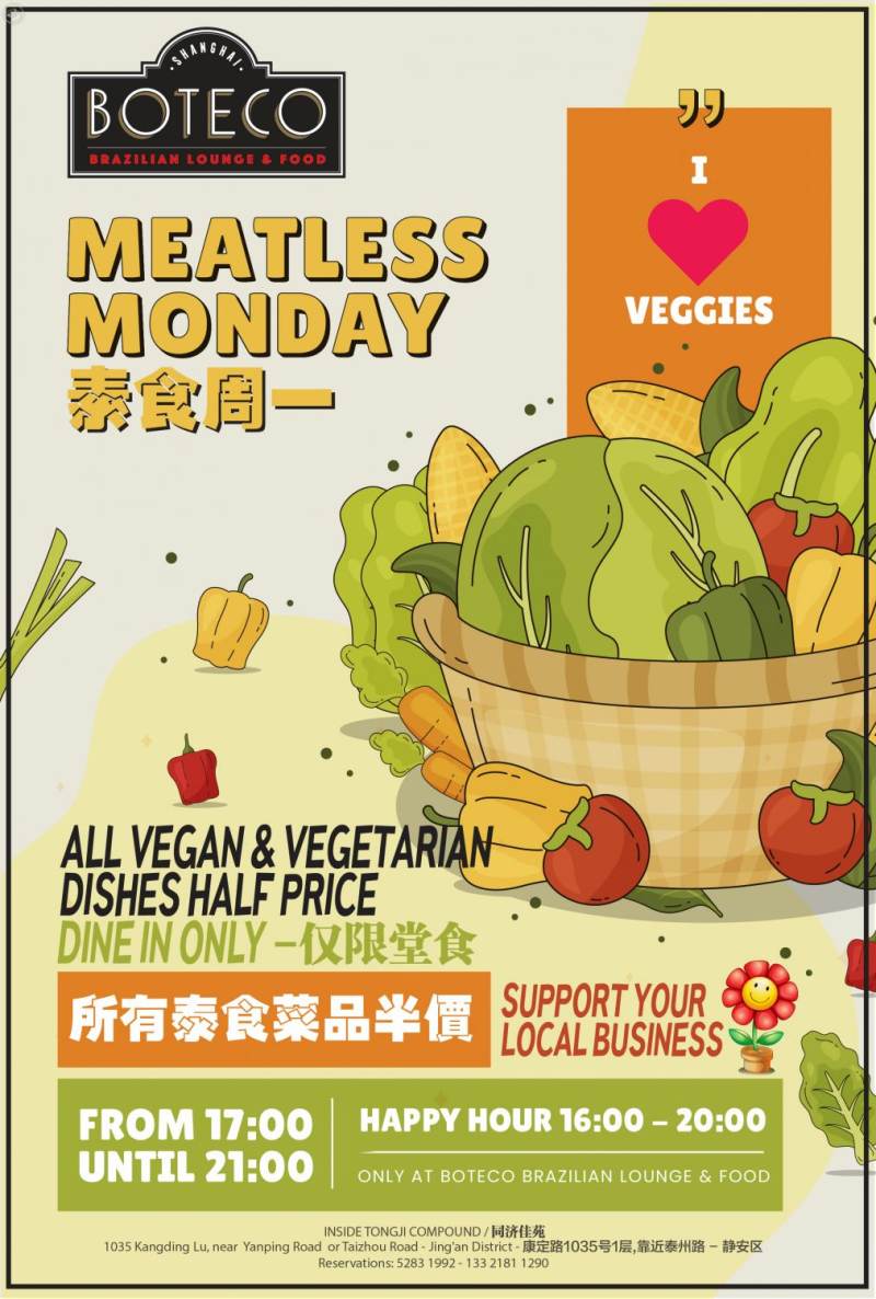 Meat Less Monday - 50% Off Veggie Dishes