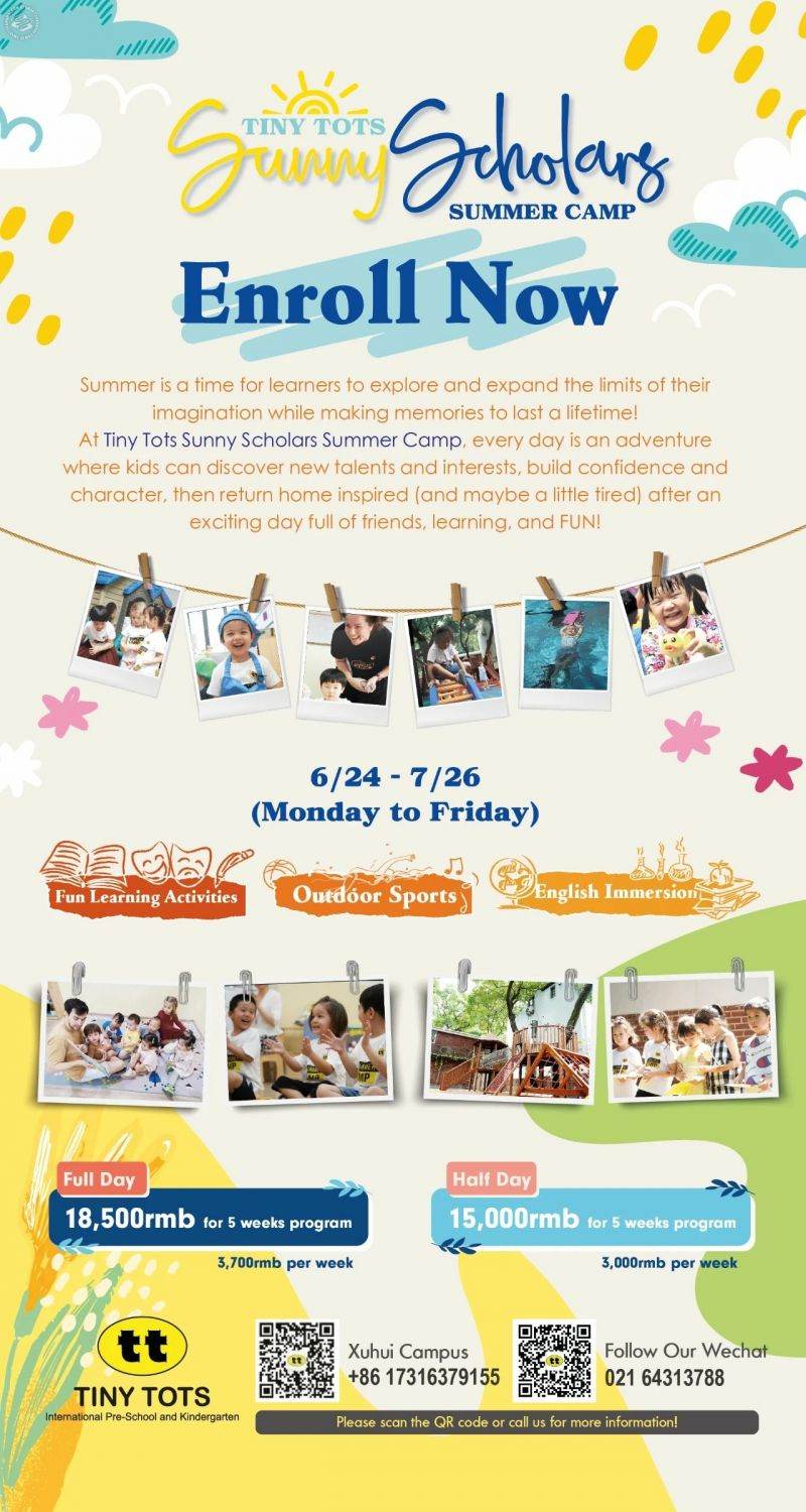 Tiny Tots 2024 Sunny Scholars Summer Camp 