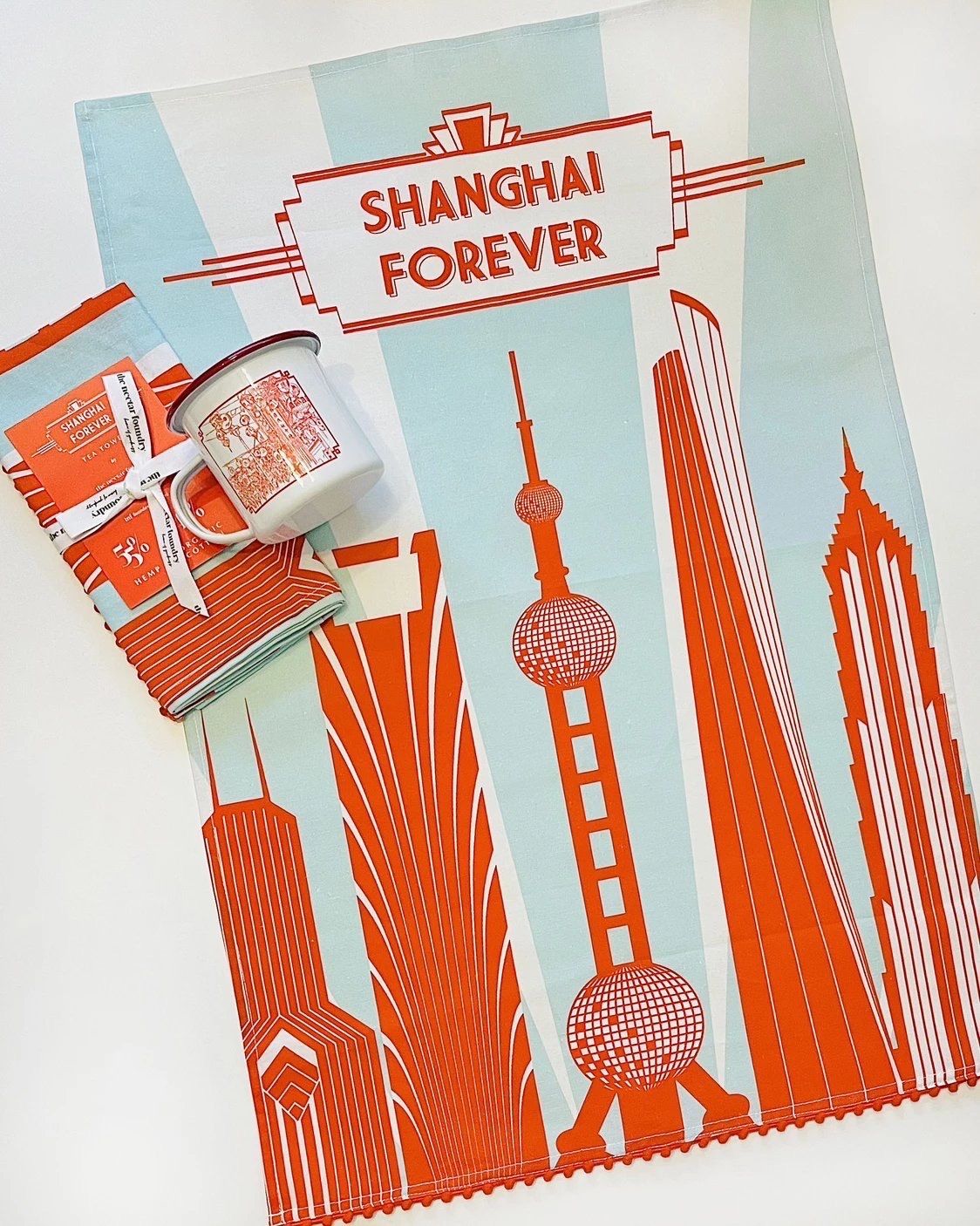 Smash Product: Shanghai Forever Tea Towel 