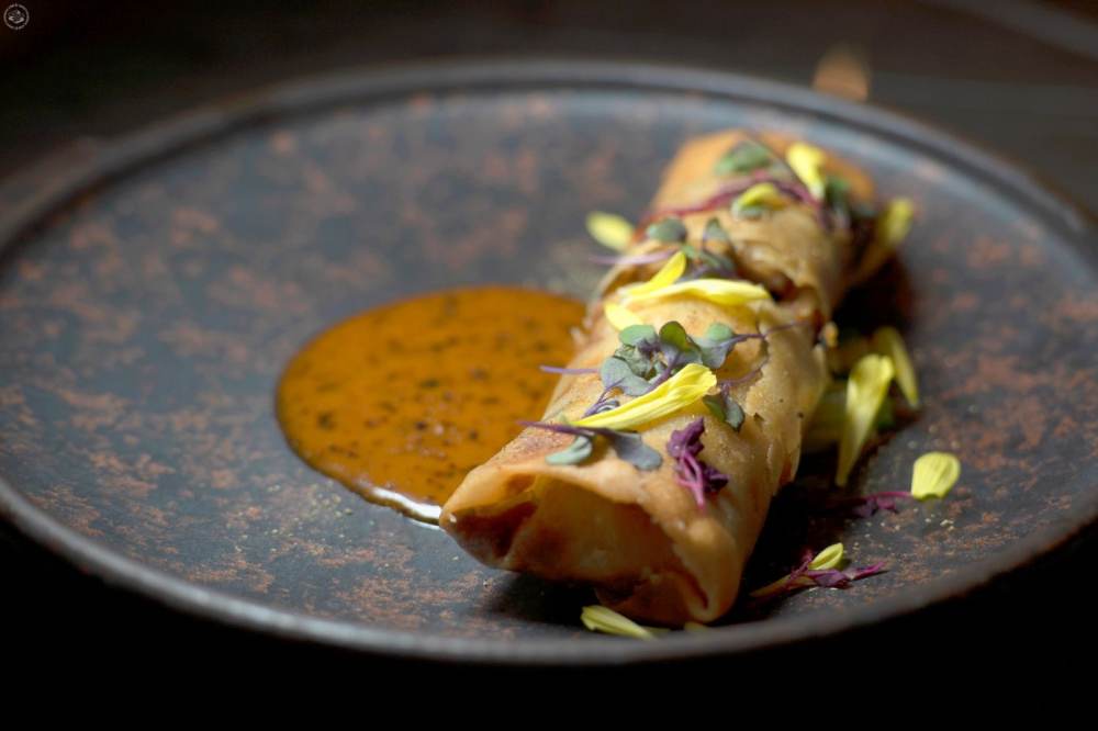 For Appetizers: Foie Gras and Unagi Spring Roll