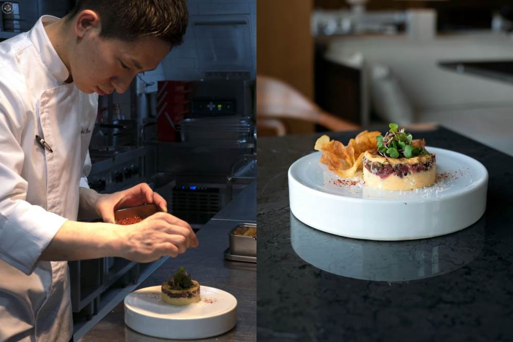 For Appetizers: Australian Wagyu Tartar, Potato Gratin Salad