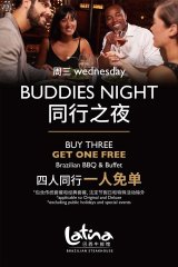 Buddies Night - Buy 3 Get 1 Free