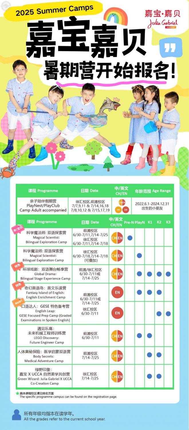 Julia Gabriel's 2025 Summer Camps