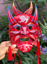 Painted Nuo Opera Mask - Red