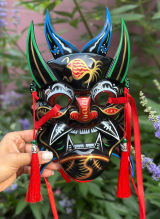 Painted Nuo Opera Mask - Black