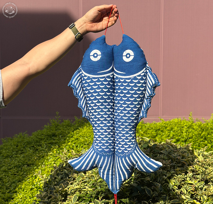 Smash Product: Indigo Double Fish Hanging