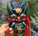 Painted Nuo Opera Mask - Black