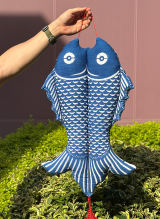 Indigo Double Fish Hanging