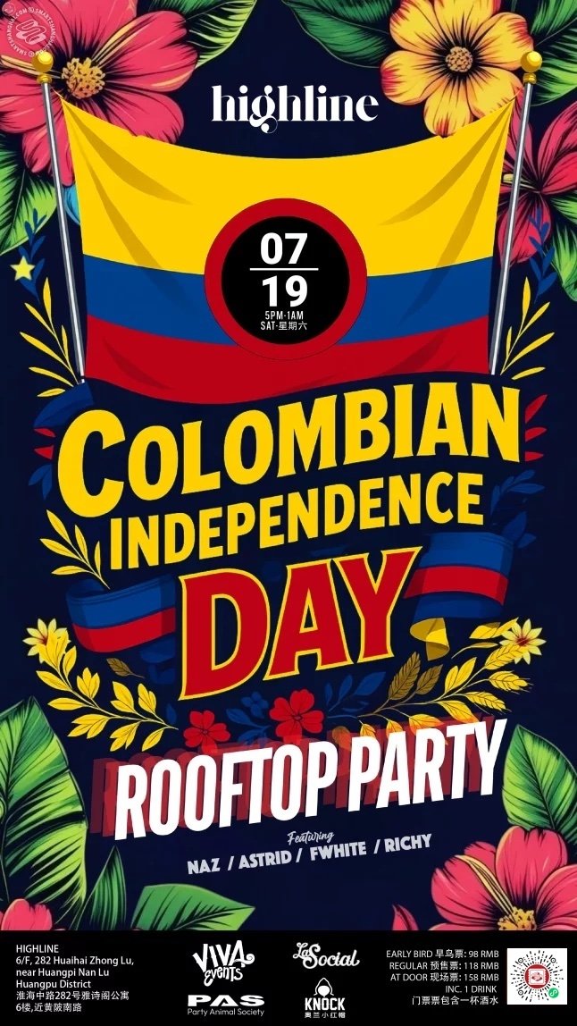 Colombian Independence Day Rooftop Party