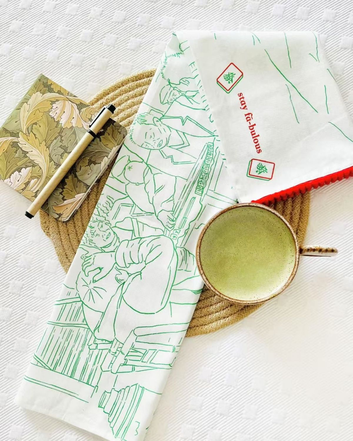 Smash Product: Fā-bulous Mahjong Tea Towel