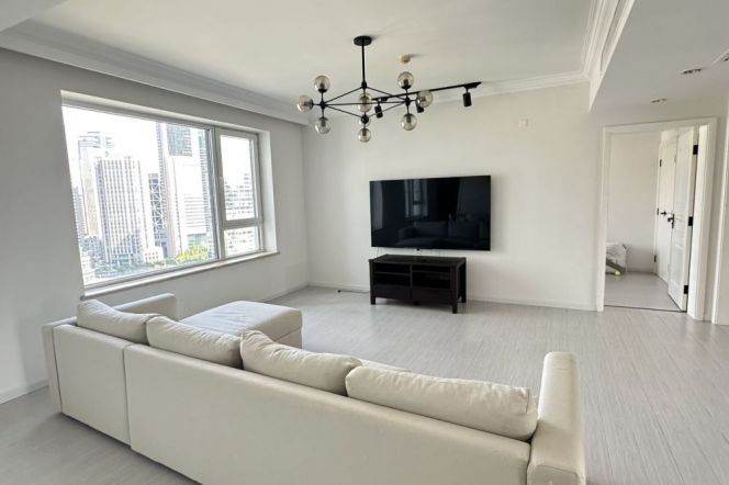 modern big 3brs balcony nice view in top 5 compound  Lujiazui Huang pu river IFC 