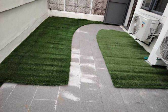 Nice terrace+modern 1br 1lr/elevator/bright room,Changshou rd@L7/13