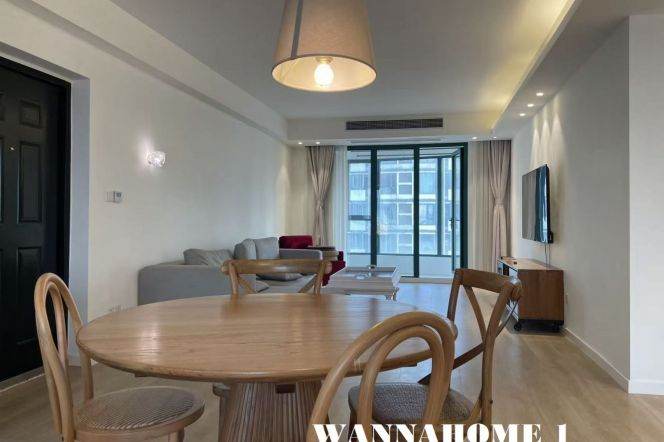 Great Compound+Modern&Spacious 2Bdrs 1Bath Apt+L13/3/4 Jin Sha Jiang Rd+Global Harbor