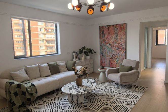 Brand-new High-rise 2Br/2Lr/2Bt/Floor Heating/Central AC/Oven/Dishwasher@Juaotong University 