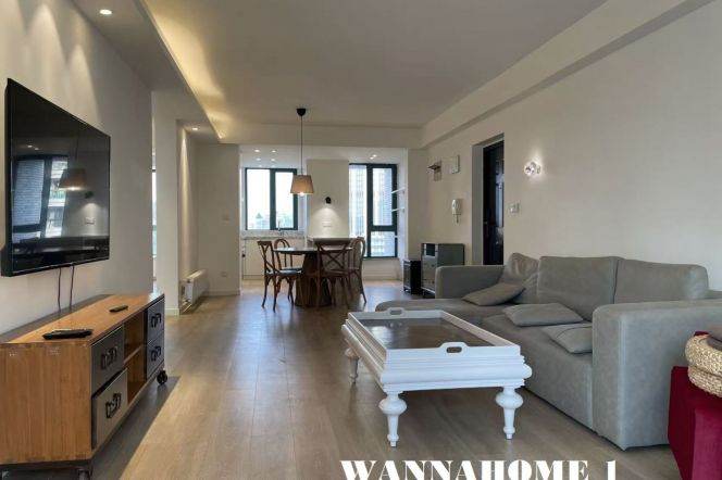 Great Compound+Modern&Spacious 2Bdrs 1Bath Apt+L13/3/4 Jin Sha Jiang Rd+Global Harbor