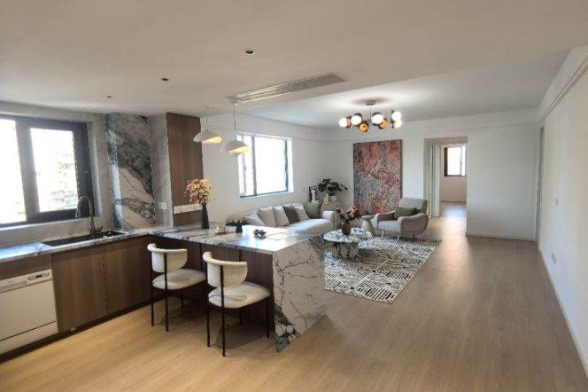 Brand-new High-rise 2Br/2Lr/2Bt/Floor Heating/Central AC/Oven/Dishwasher@Juaotong University 