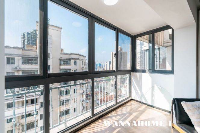 Nice Compound+Spacious&Bright 2Bdrs 1Bath Apt+2 Big Balconies+L4 Lu Ban Rd+Da Pu Qiao CBD