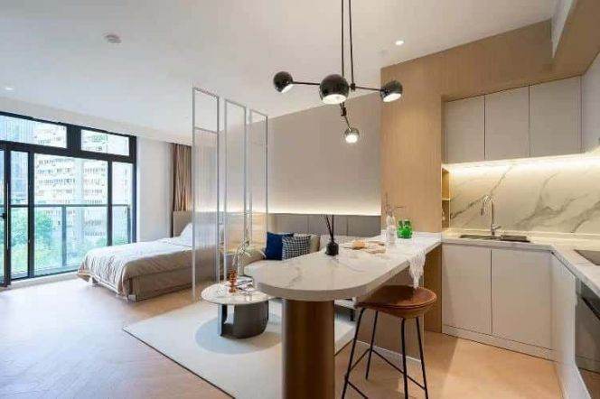 Modern new studio serviced apt nr Jing'an & L7