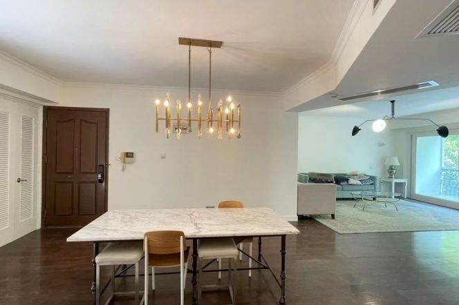 modern big size 3brs floor heating share big terrace in central Xuhui Heng shan road IAPM