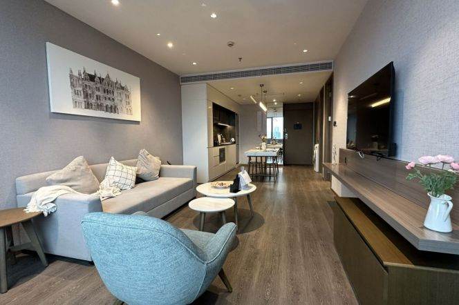 Somerset Xuhui Riverside 1br serviced apt in Xuhui W.Bund L15 all incl