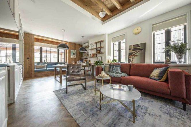 Cool design,high ceiling,1+1Br, Middle Huaihai Rd,wall heating