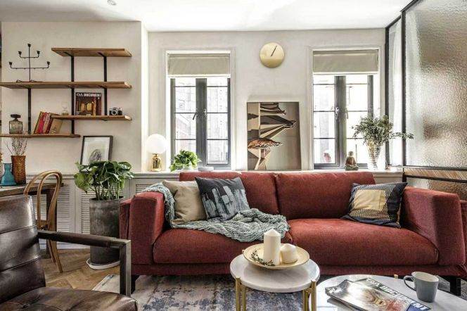 Cool design,high ceiling,1+1Br, Middle Huaihai Rd,wall heating