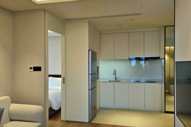 1br service apt in Jing'an District Near Zhongxing Rd (Line 8)