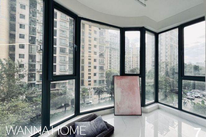 Garden Compound/Zhongshan Park/Suzhou Creek/Elevator/Huge Windows/Large Storages/Cozy2br