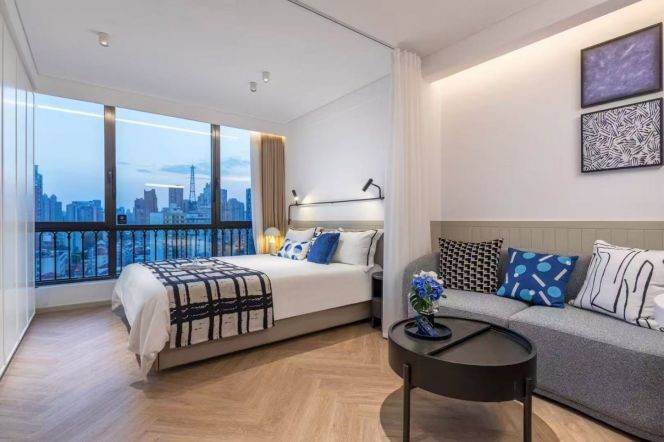 Brand-new luxury studio serviced apt in Jing'an near L3,4,8