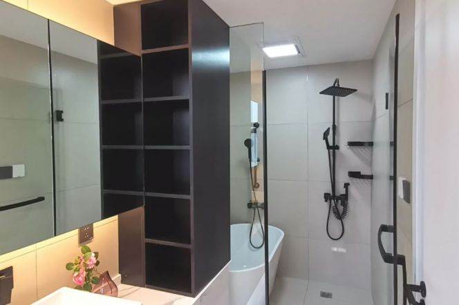 130 sqm 2 br+2 bath high rise &floor heating/Changshou rd 14.8K