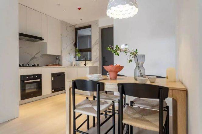 modern 1 bedroom floor heating modern  furniture open kitchen Xuhui bundside line 7,12