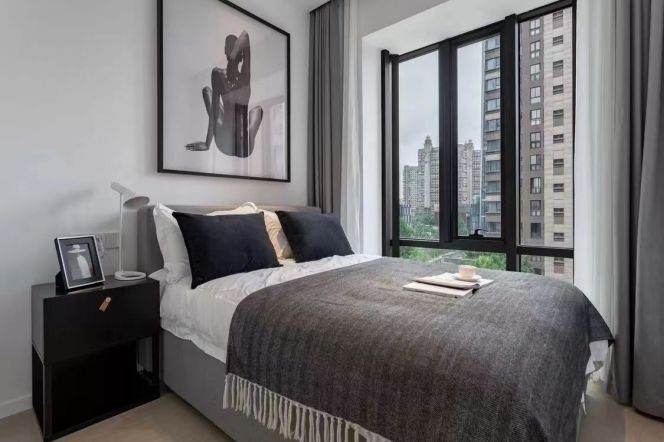 modern 1 bedroom floor heating modern  furniture open kitchen Xuhui bundside line 7,12