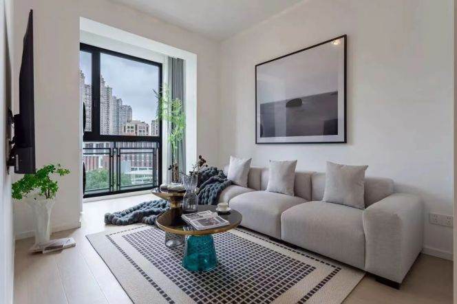 modern 1 bedroom floor heating modern  furniture open kitchen Xuhui bundside line 7,12