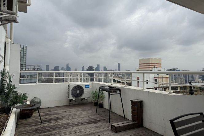 Big terrace 2BR 1BA / High floor /Great compound  /Good view