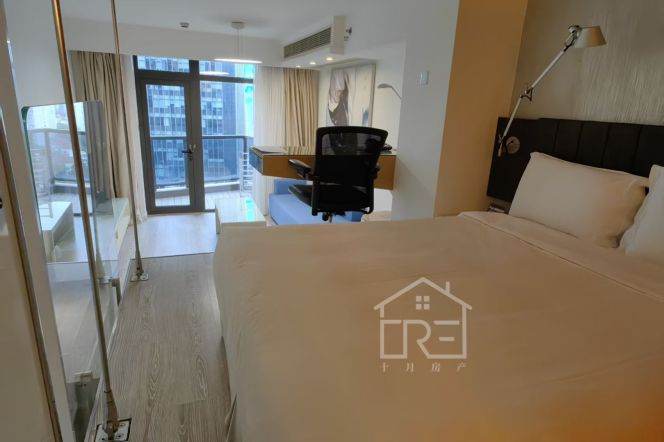 Loft one bedroom service apt 2mins to Langao Rd,free for gym & Wifi