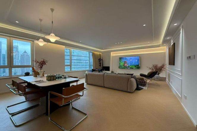 brand new super modern big 3brs floor heating big open kitchen river view Lujiazui