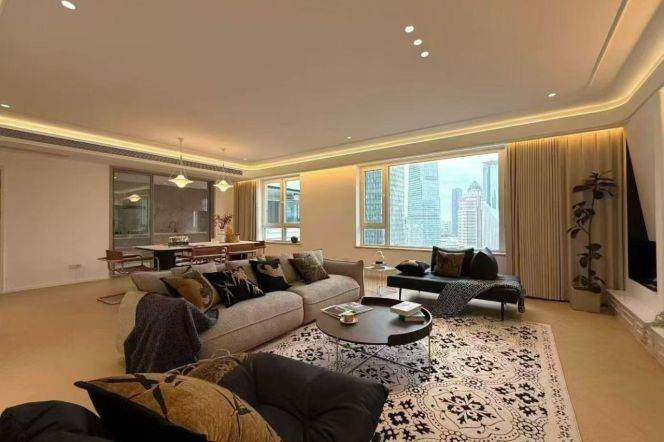 brand new super modern big 3brs floor heating big open kitchen river view Lujiazui