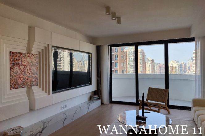 Great Area/Modern&Bright&Spacious 1+1Bdr 2Baths Apt/Jing An Temple/L14 Wu Ding Rd