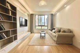 Jing'an Temple/Wuding Rd metro/1br1bt/central AC/floor heat/oven/dishwasher