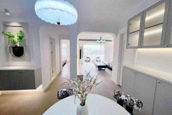 Good view+spacious 2br 2lr/floor heating/bright room,Xincun rd@L7