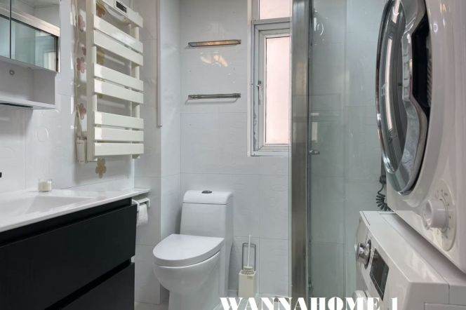 Elevator Modern&Bright 2Bdrs 1Bath Apt+Large Closet+Jing An Temple+L14 Wu Ding Rd